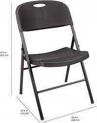 AmazonBasics Składane krzesło z tworzywa sztucznego, udźwig 157,5 kg