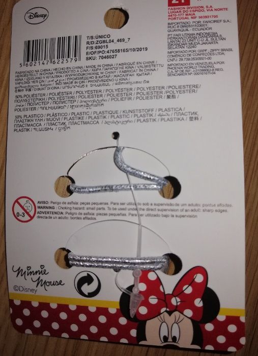 Elásticos cabelo da Disney Minnie