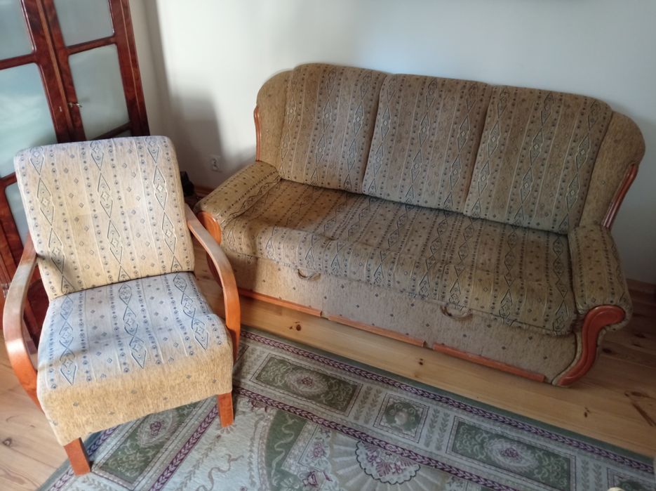2 fotele tapicerowane halabala