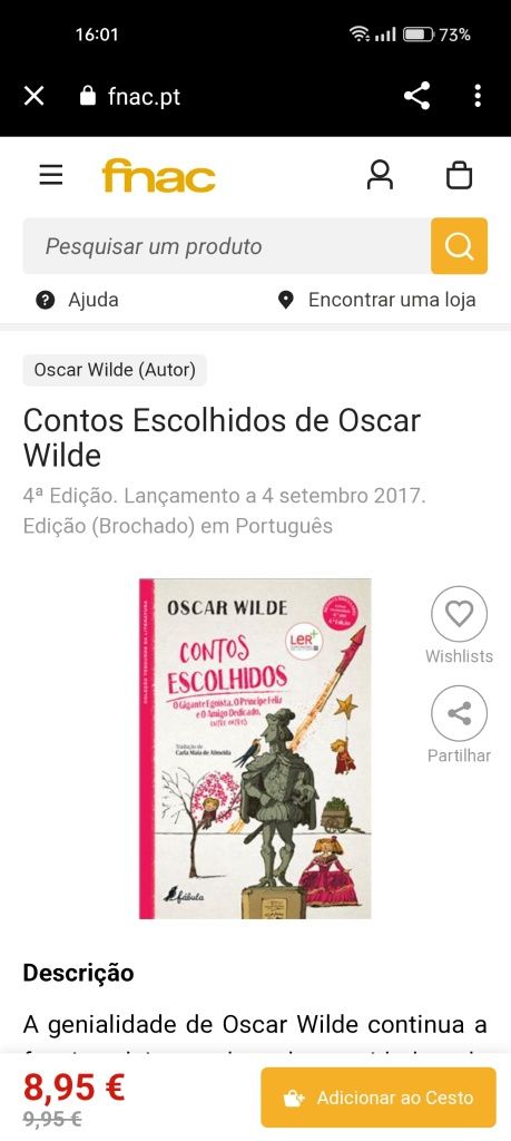 Oscar Wilde Contos Escolhidos Novo