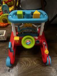 Chodzik samochodzik fisher price interaktywny pchacz z kierownica