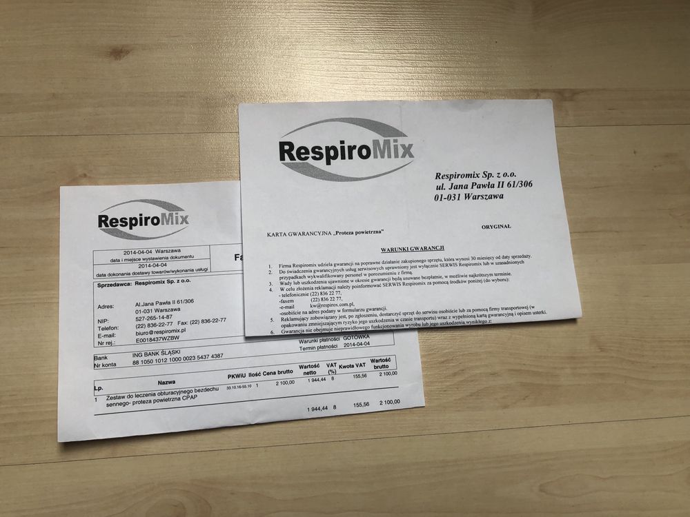 Maska CPAP Philips Respironics zestaw do leczenia bezdechu sennego
