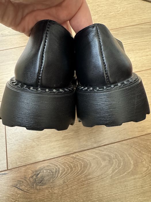 Лофери з натуральної шкіри чорні та гірчичні