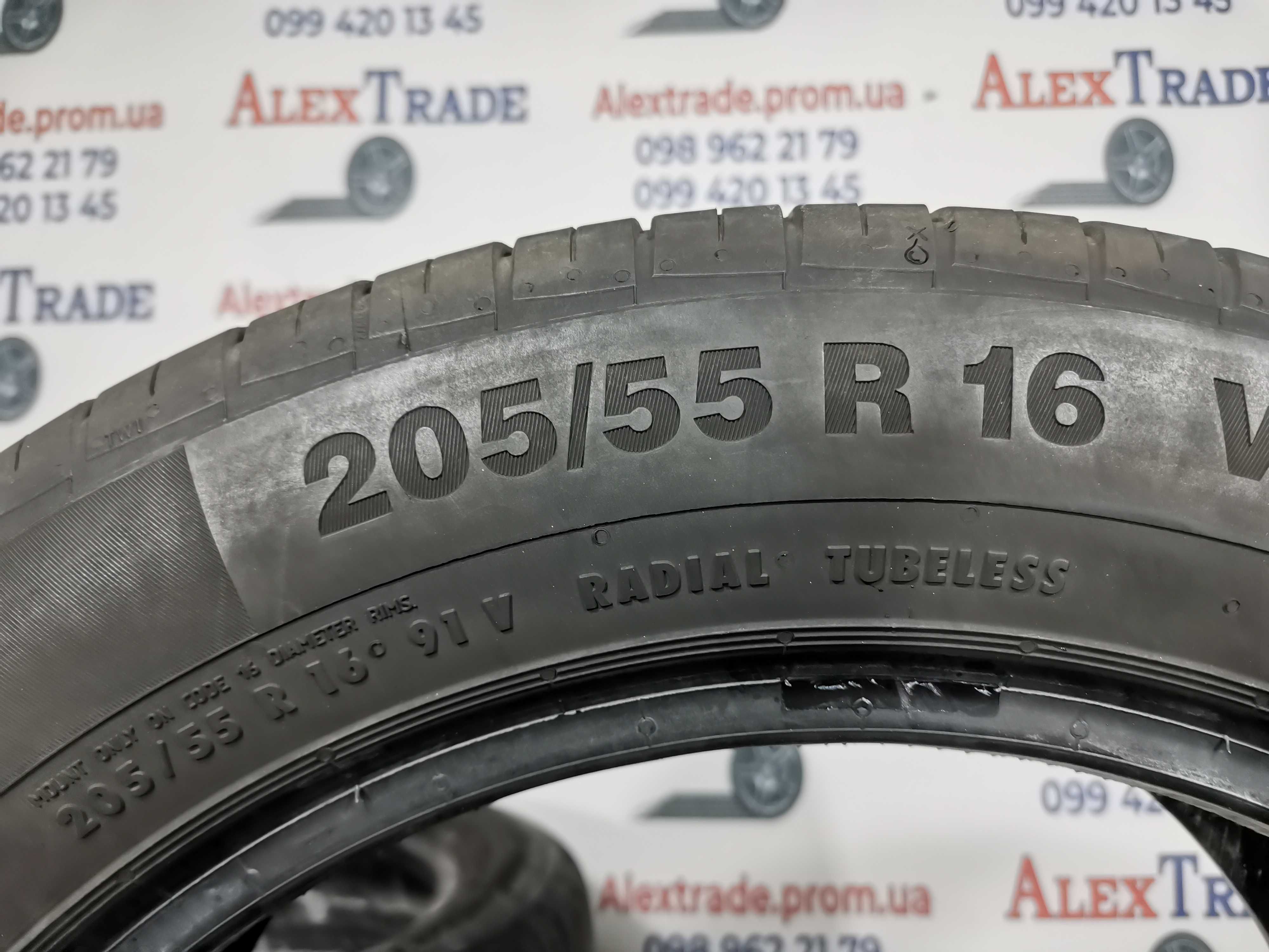 2 шт. 205/55 R16 Continental ContiPremiumContact 5 літні шини б/у