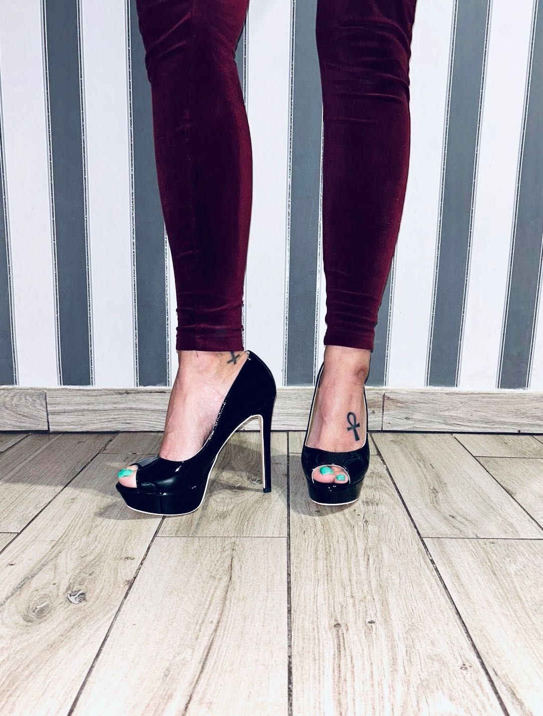 241/ ODRĘKI 43 Czółenka szpilki męskie Trans Crossdress czarne 36-48EU