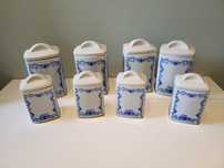 Zestaw  pojemników, porcelana Bogucice