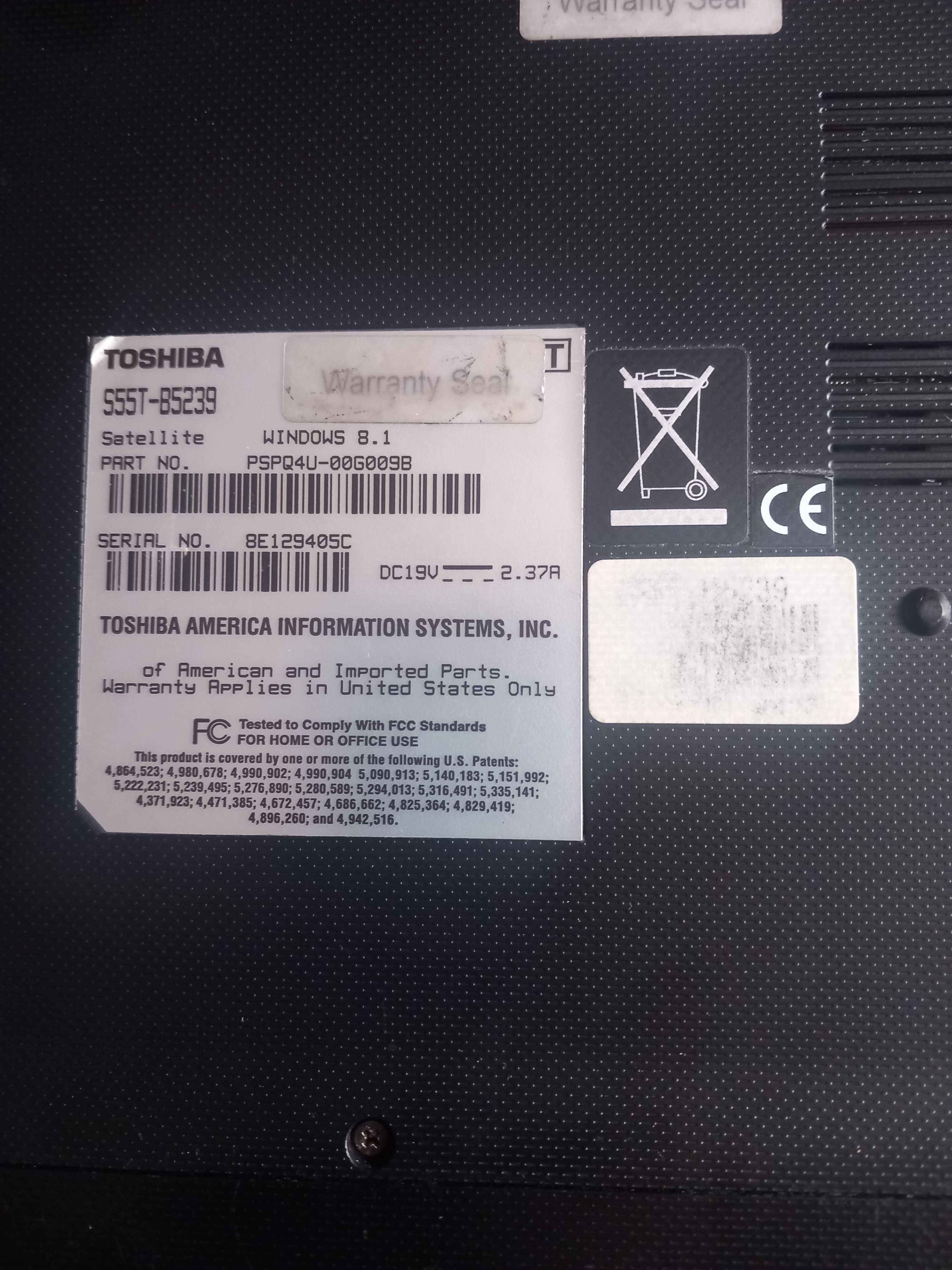 Toshiba laptop na części