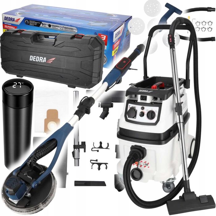 Zestaw szlifierka do gipsu Bezszczotkowa ŻYRAFA 500W Odkurzacz 1600W