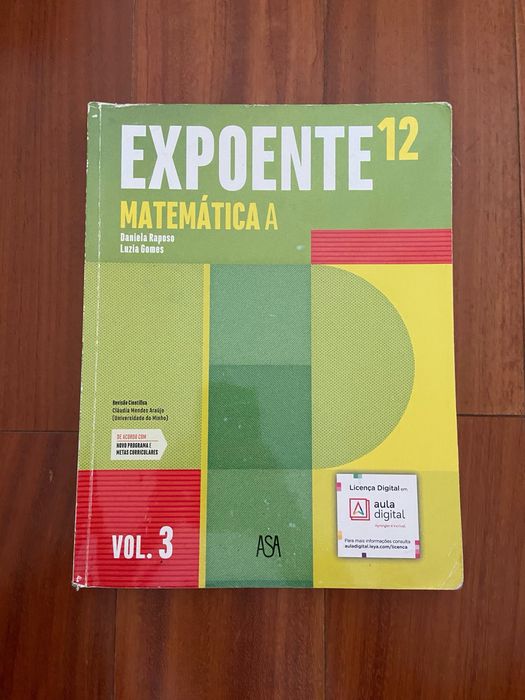 Expoente 12- Matemática A- Vol.1,2 e 3