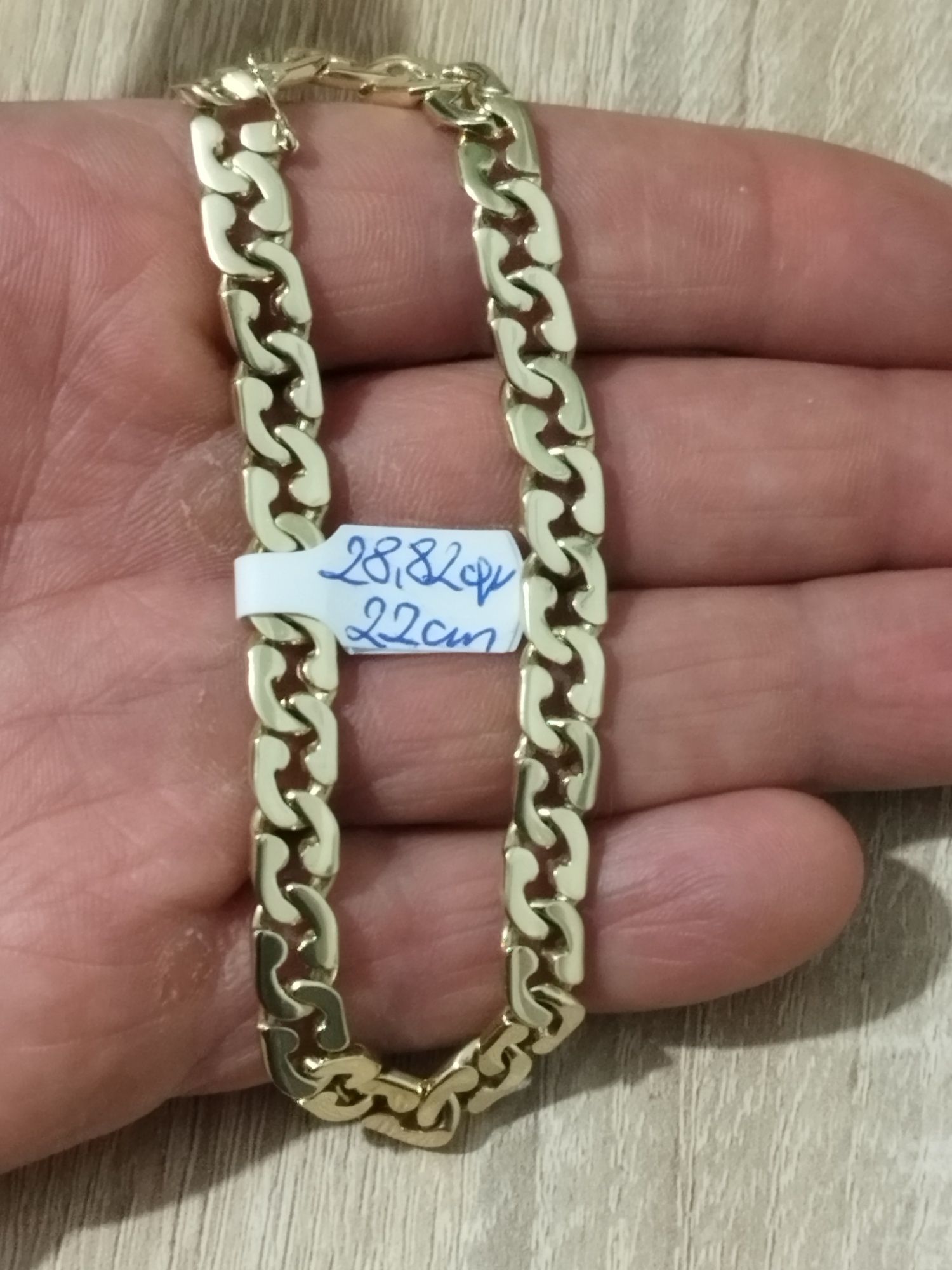 Piękna złota bransoletka pancerka 585 14k 22cm 28.82gr Gucci unikat!!!