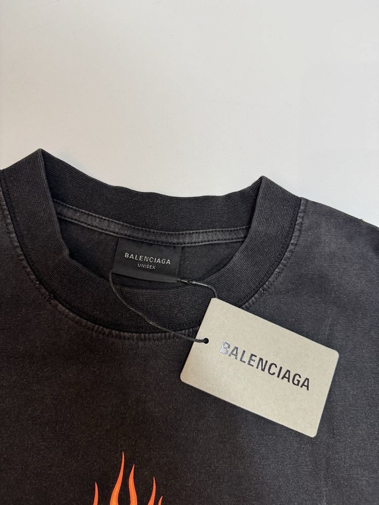 Лонгслів Balenciaga Burning Unity Washed hoodie M L