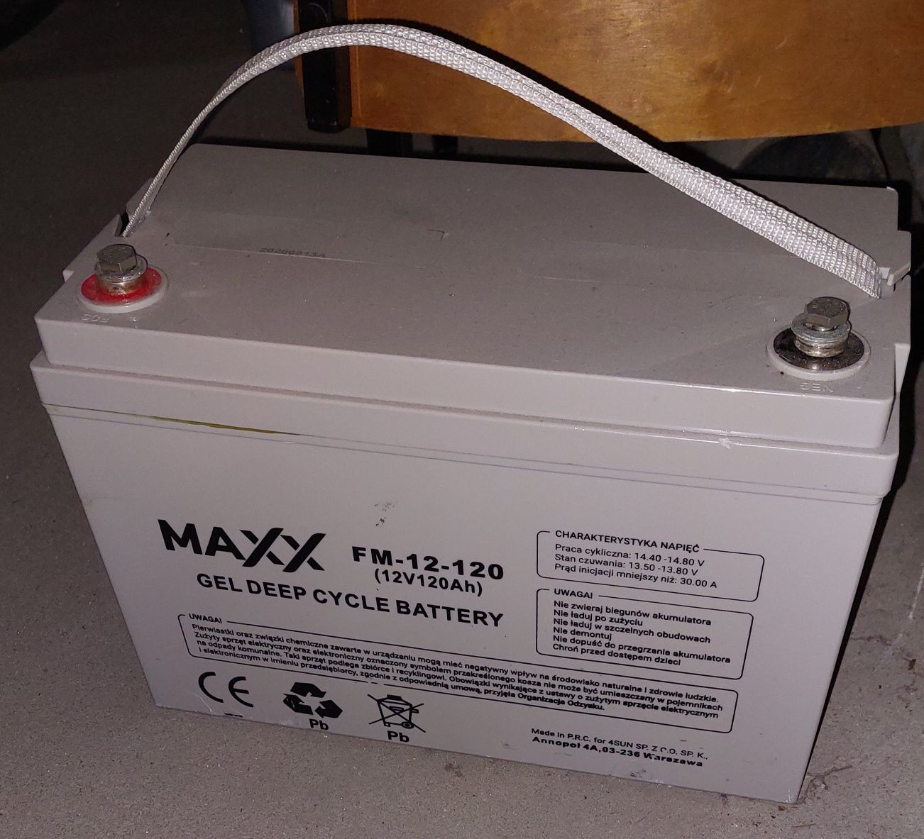 Akumulator żelowy 12V 120Ah MAXX