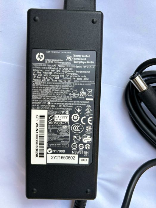 Zasilacz laptopa HP 90W 19.5V oryginalny PPP012L-E / 677777