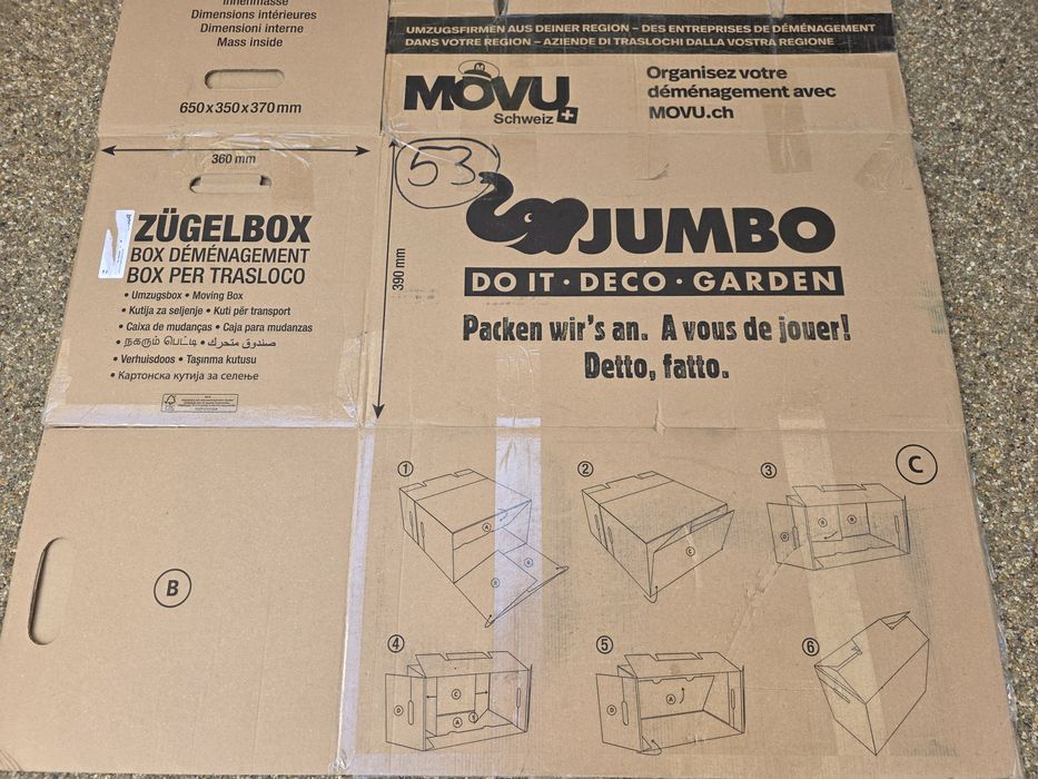 Caixas de mudanças - conjunto 5 unidades