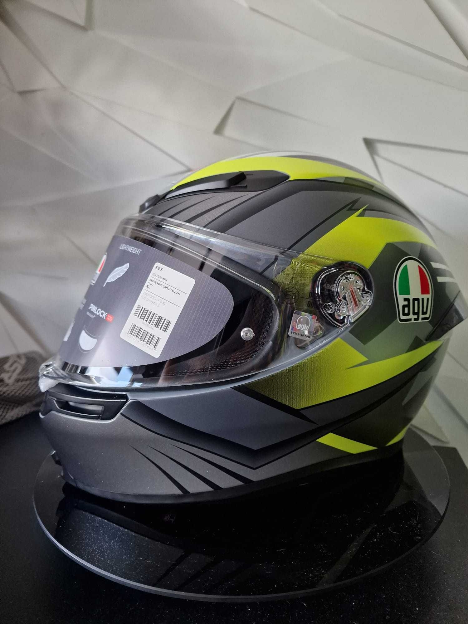 Kask motocyklowy AGV K6 S Excite Matt Camo/Fluo`S sklep GRATISY!