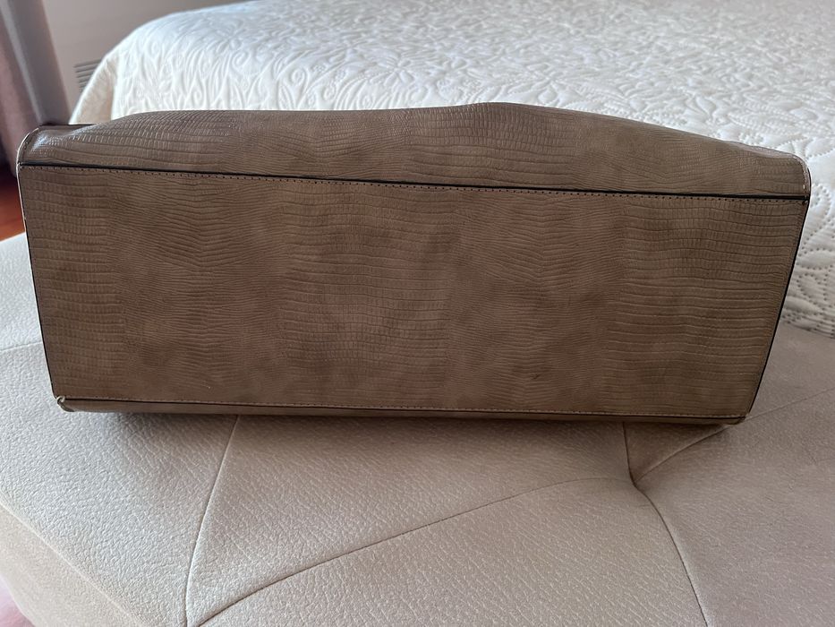 Mala Zara Bege Efeito Crocodilo