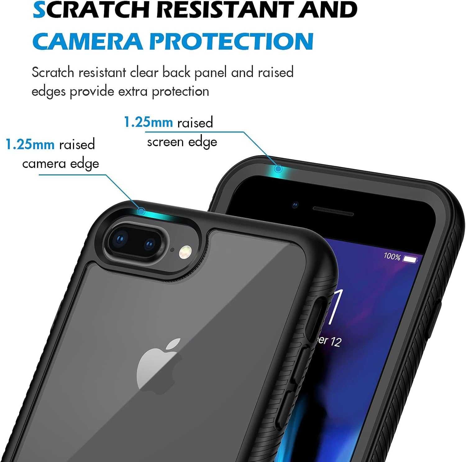 CENHUFO etui do iPhone 8 Plus/ 7 Plus/ 6s Plus / 6 Plus 360 pancerne
