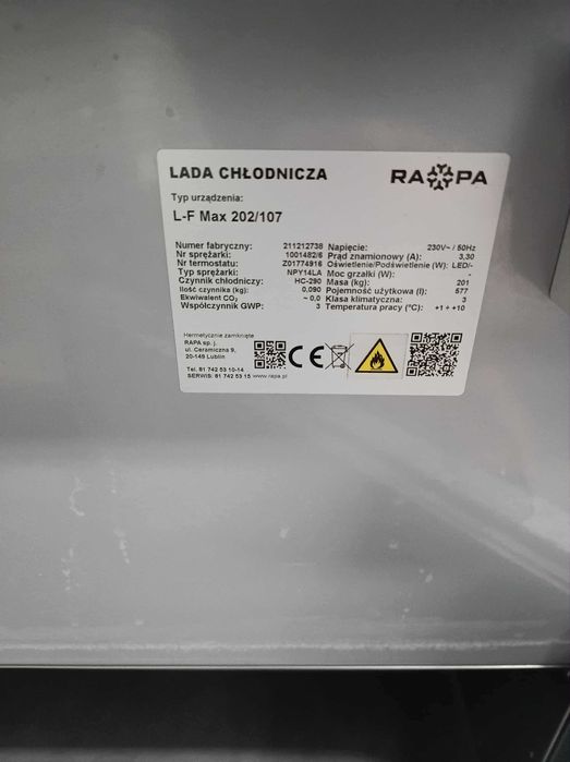 Lada Chłodząca Marki RAPA