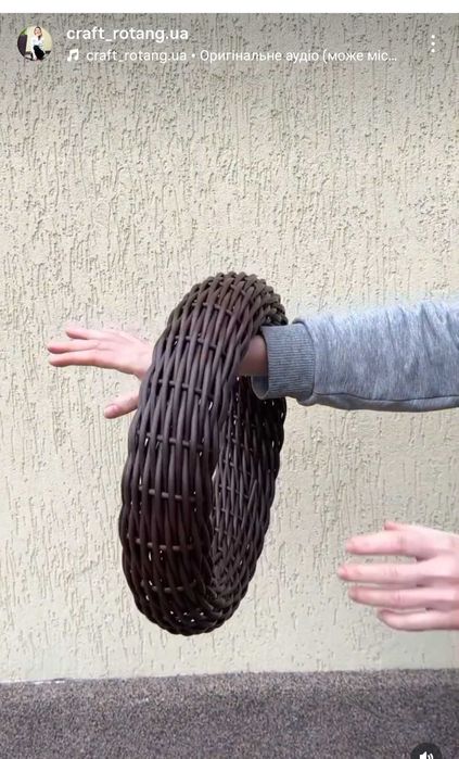 Різдвяний вінок з ротангу, ротангових вінок, новорічний вінок, декор