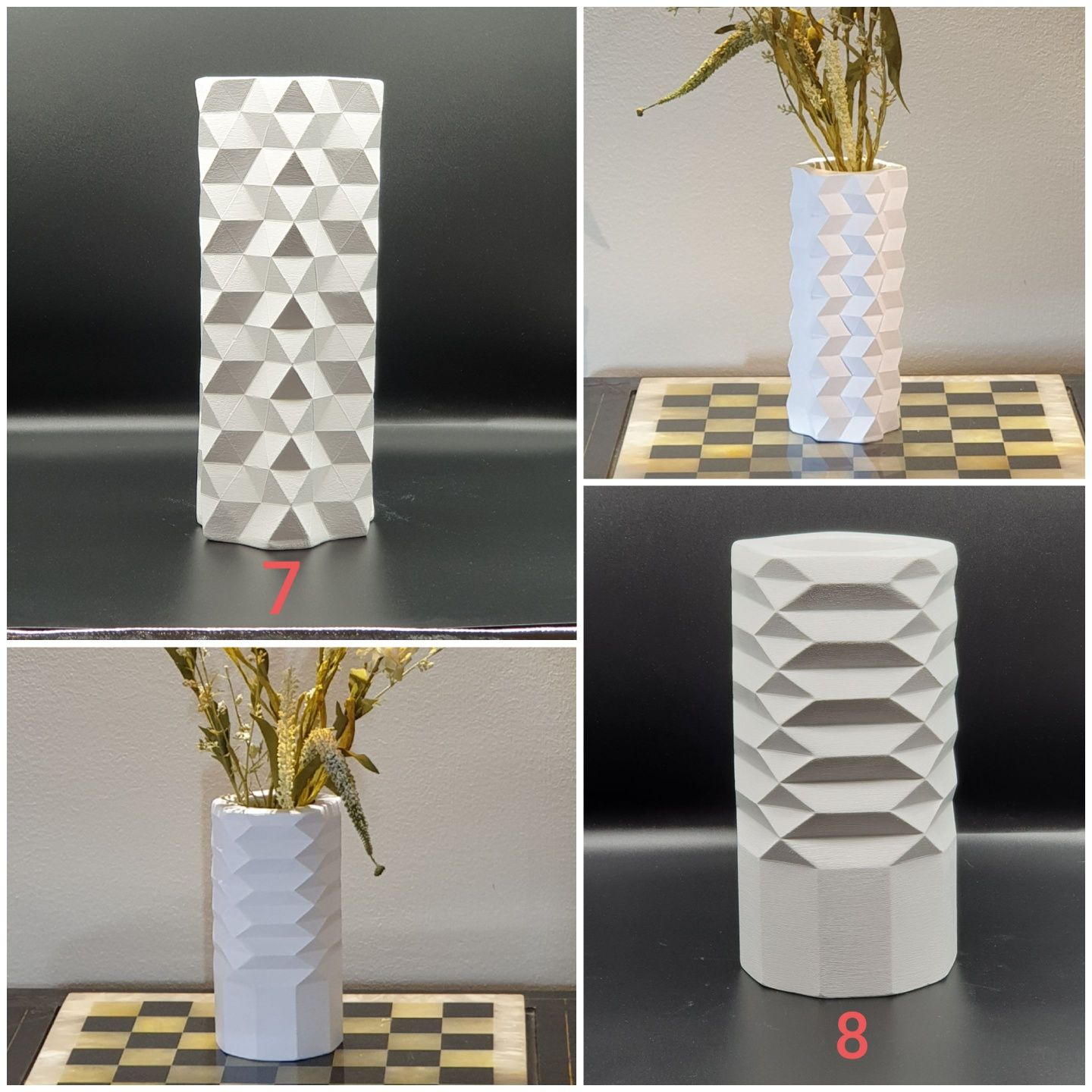 Vasos, jarras, porta velas, gesso cerâmico, design, 3D , modernos