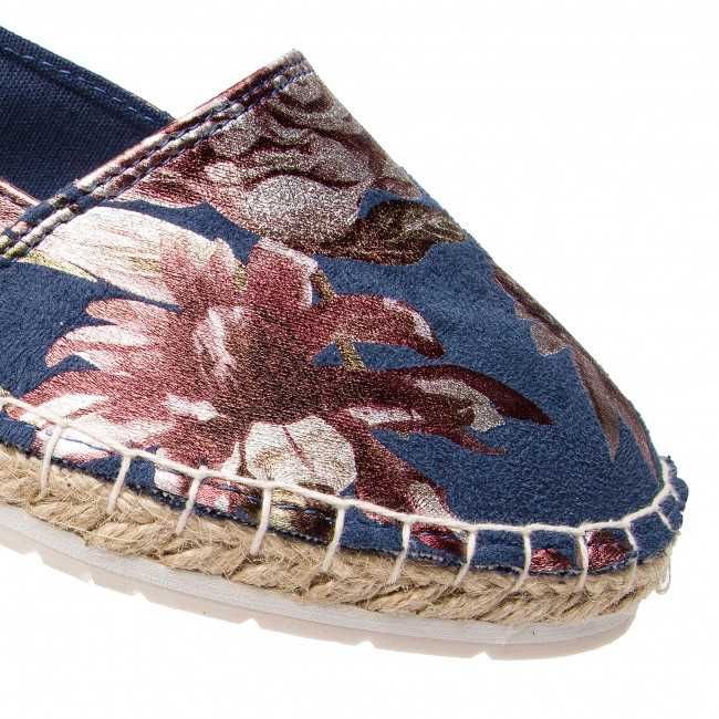 Espadryle MARCO TOZZI flower granatowe 39