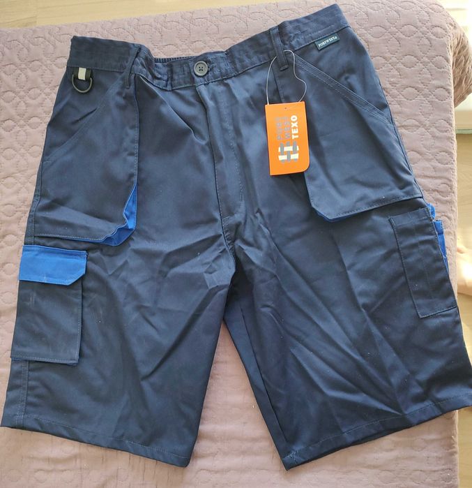 BHP spodnie krótkie Szorty robocze granatowe z kieszeniami XL