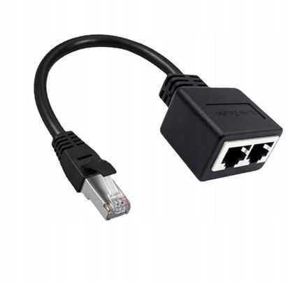 Rozdzielacz Ethernet RJ45, 1 do 2 portów