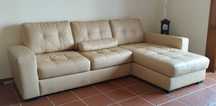 Sofá com chaise longue + cama desdobrável