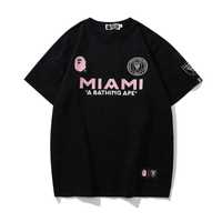Футболка Bape Miami чорна/рожева