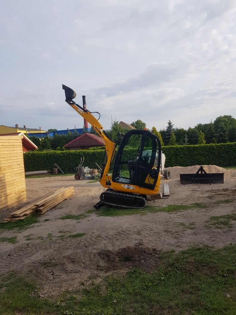 Koparka.Usługi mini koparką  jcb oraz miejską wywrotka  3 strony