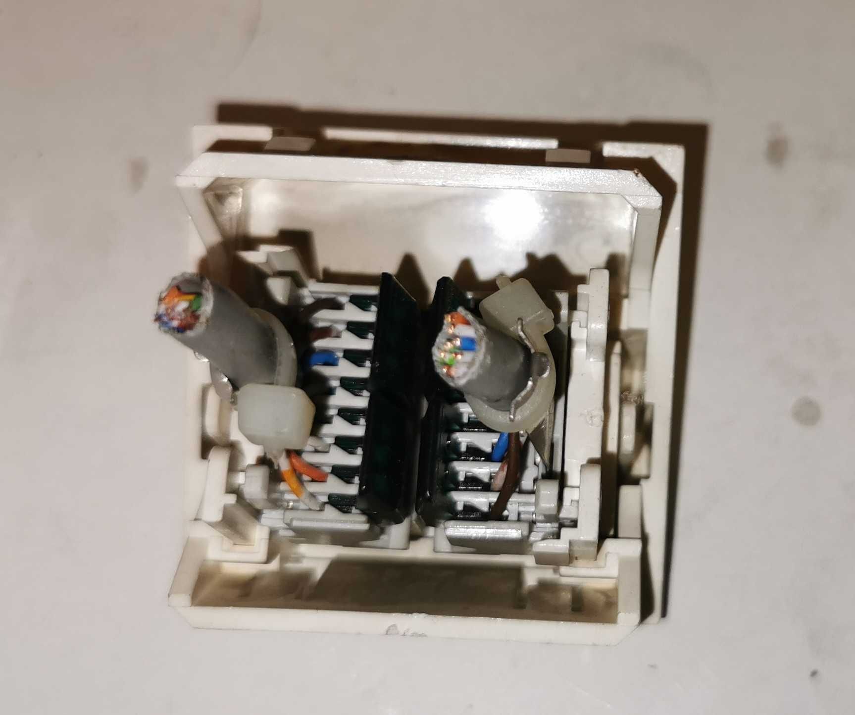 Gniazdo Sieciowe Internetowe RJ45 Gniazdka Gniazda Podwójne