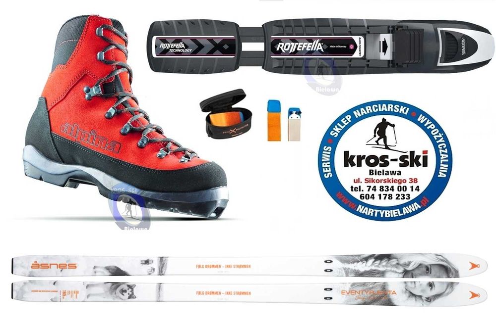 narty ASNES TONJE BC backcountry 2024/2025+buty Alpina Wyoming rocker