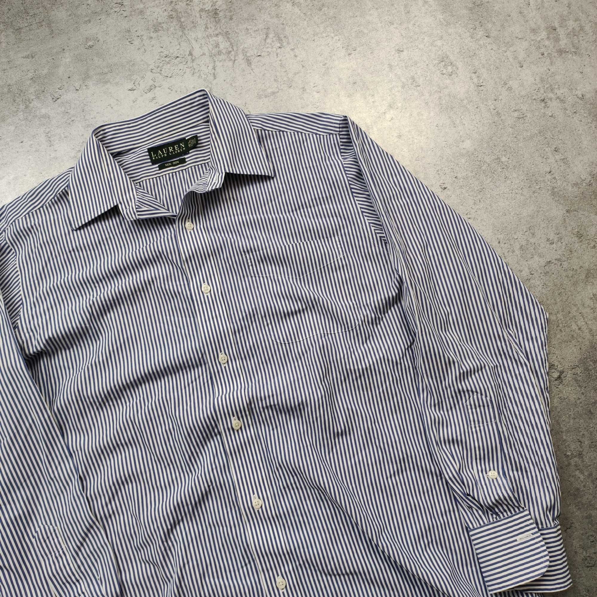 MĘSKA Koszulka PREMIUM Elegancka Paski Garnitur Polo Ralph Lauren RL