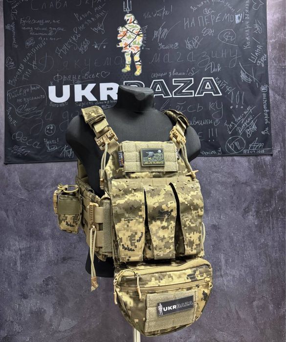 Плитоноска Attack Gen 2 Піксель/Мультикам 4 Точки Скиду