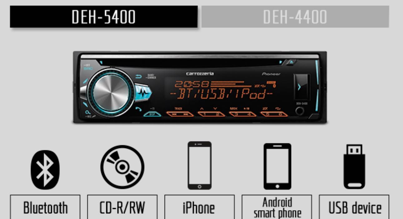 Autorádio Bluetooth Pioneer Carrozzeria DEH-5400