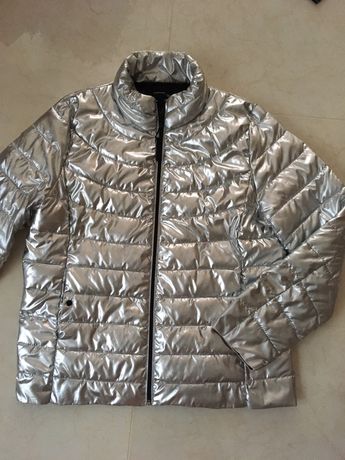 Pikowana kurtka srebrna reserved 44
