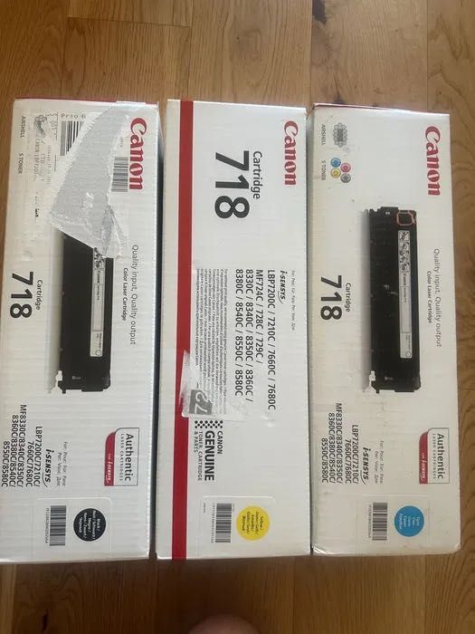 3 tinteiros novos para Multifunções Laser Cores Canon i-Sensys