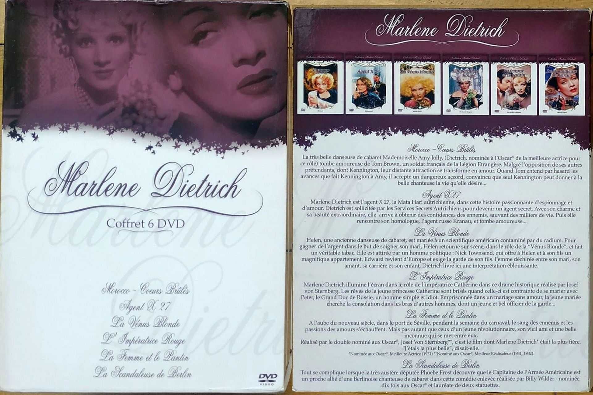 Marlene Dietrich –   DVD-box – oryginalne francuskie wydanie