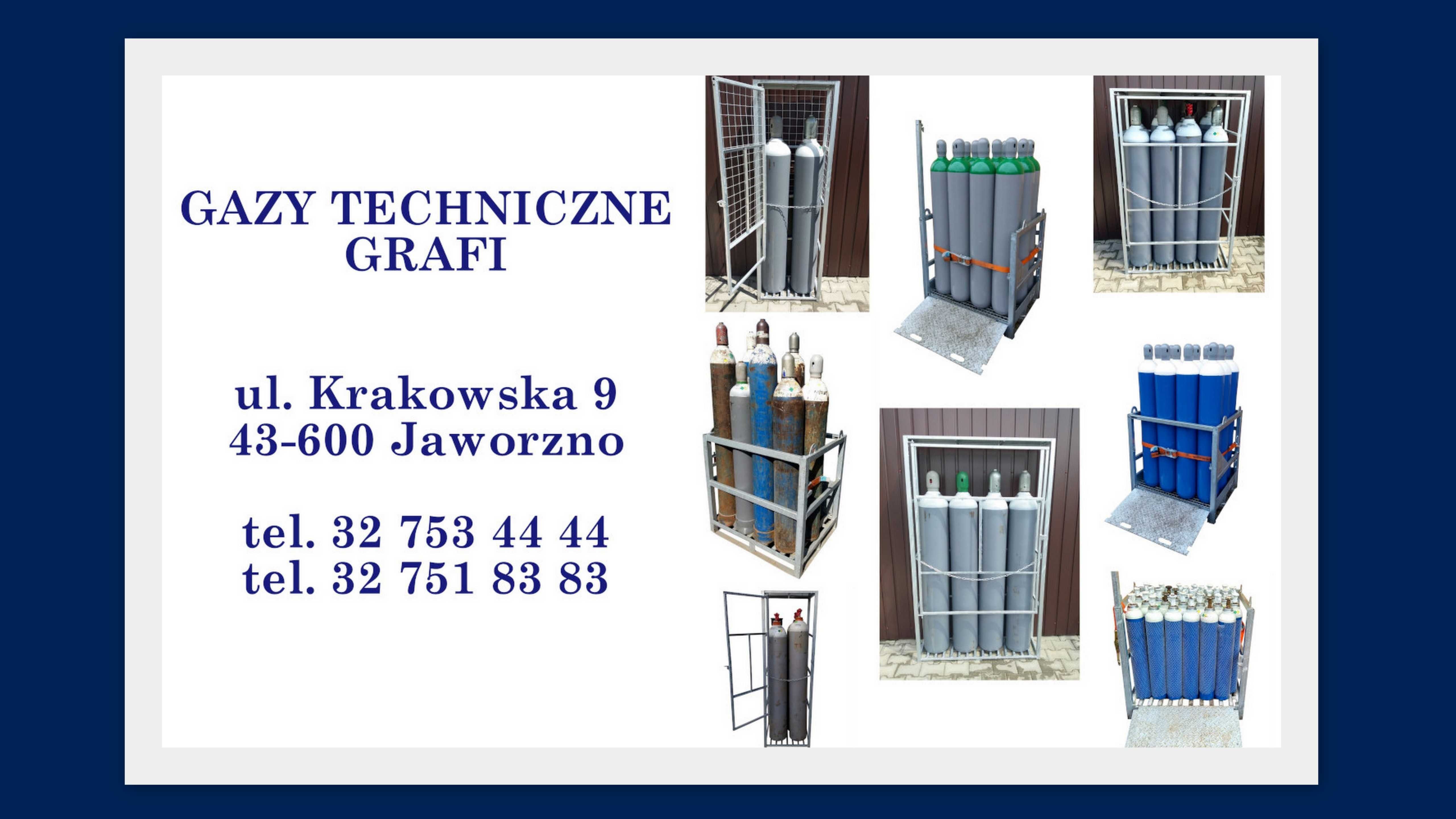 Gazy techniczne argon tlen mix co2 propan butan wymiana butla gazowa