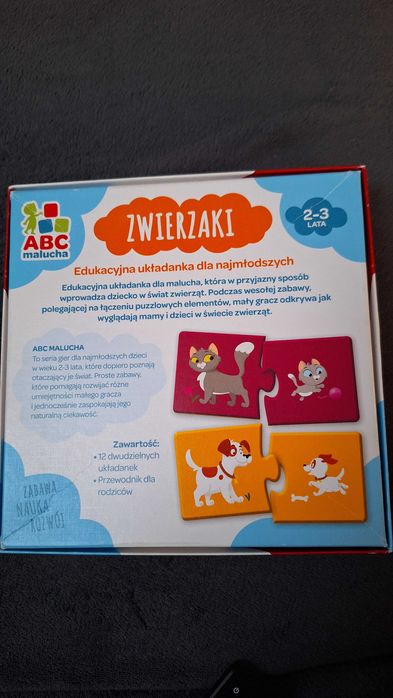Puzzle 2-3latka Trefl zwierzaki dziecko+mama/tata,układanka,prezent
