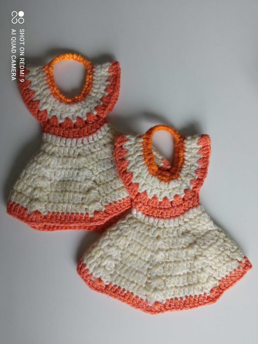 Rękawice kuchenne, łapki - sukienki do gorących garnków rękodzieło