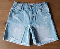 Krótkie jeansowe spodenki Zara x 2,  r. 140 i 134