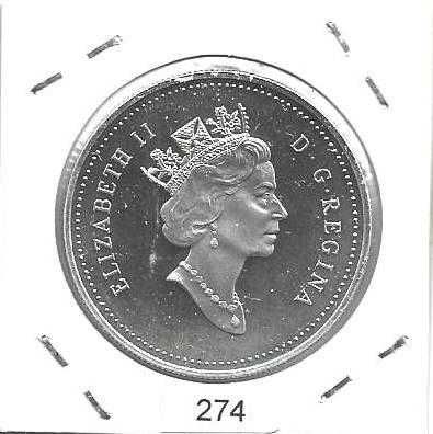 Canadá - -- 1 Dollar - 1996 -  - Maçã da Macintosh  - - Moeda de Prata