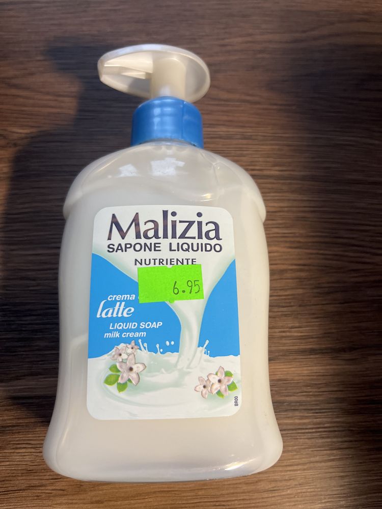 2 sztuki Mydła w płynie Malizia - CREMA DI LATTE 300 ml