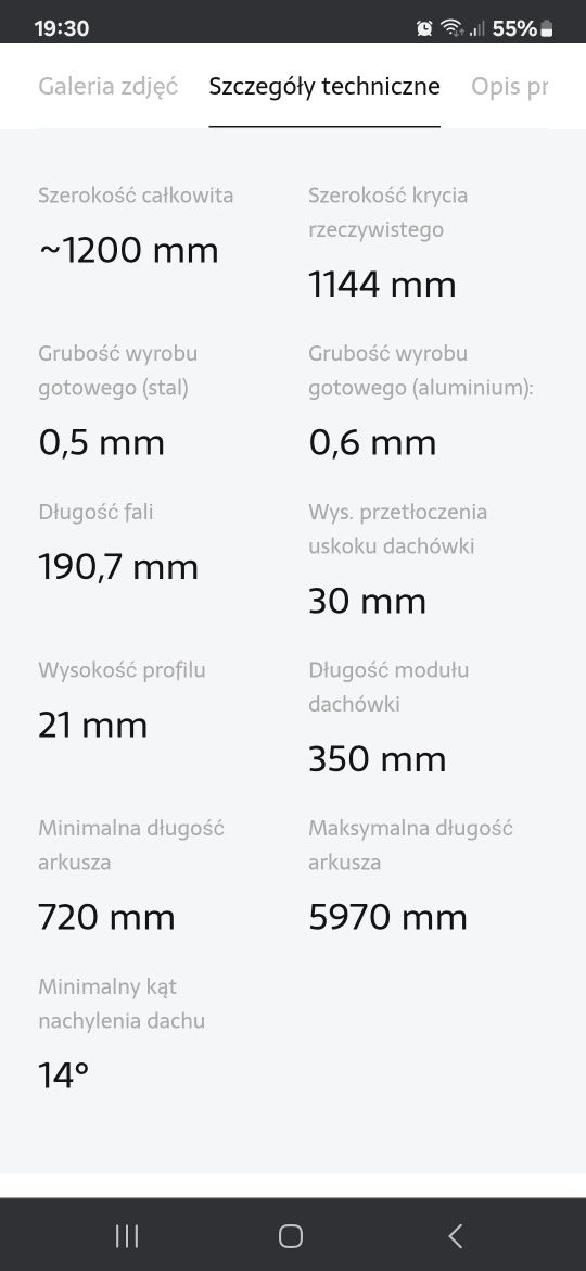 Blachodachówka blachotrapez modułowa GERMAN 3