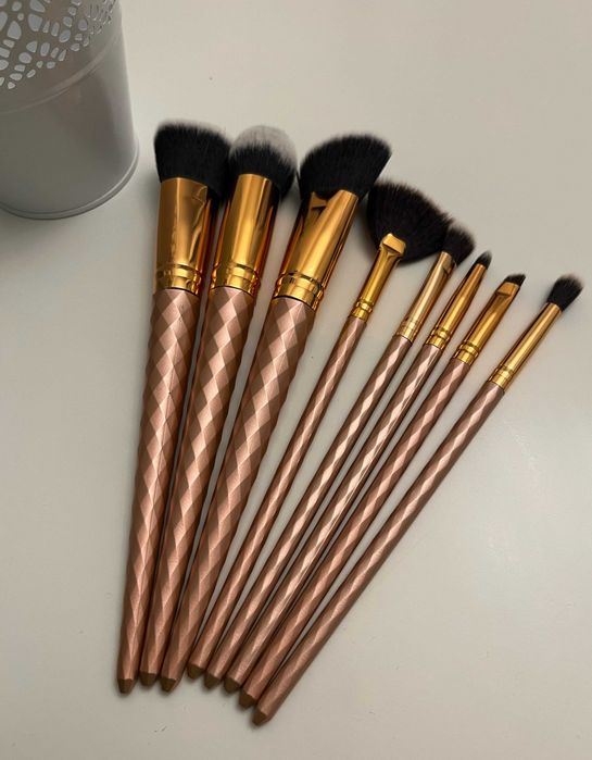 Pędzle do makijażu ROSE GOLD Premium Zestaw
