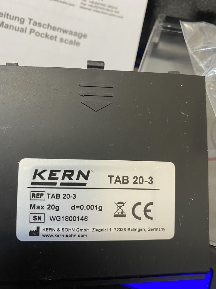 KERN TAB 20-3 высокоточные карманные весы