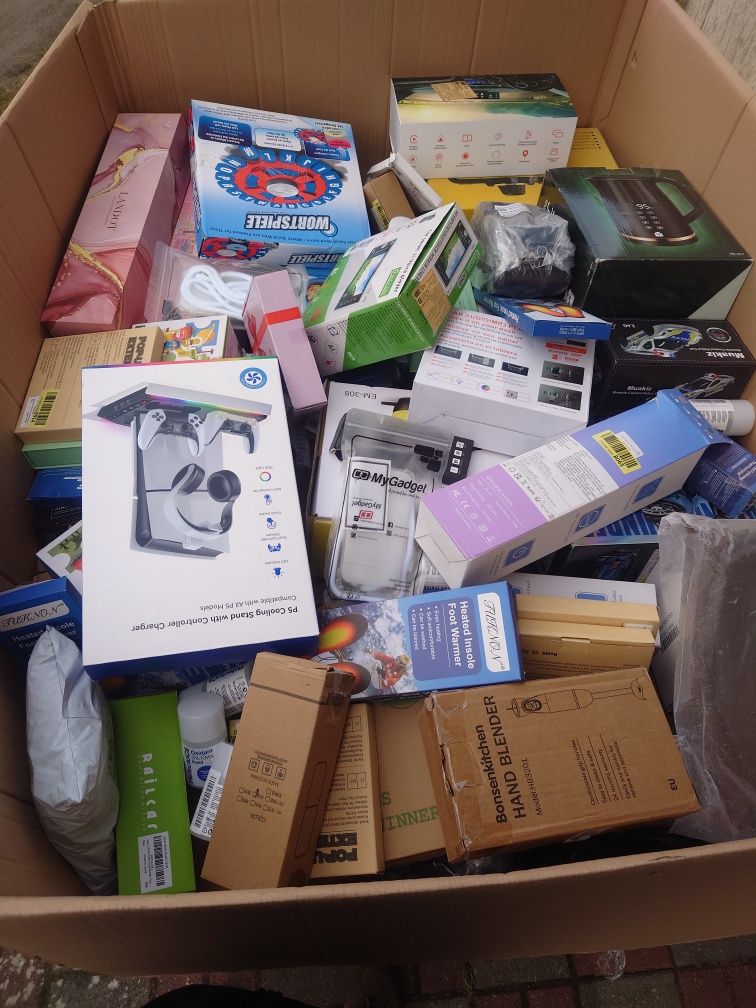 Zwroty Amazon BOX MIX Elektronika Akcesoria Gwarancja zarobku Kat. ABC