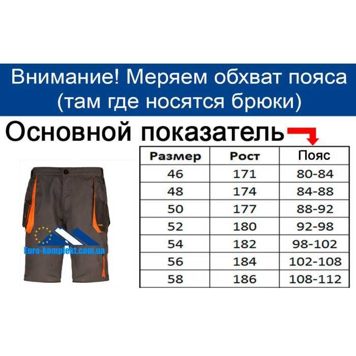 Спецодежда роба шорти робочі рабочая одежда спецовка спецодяг