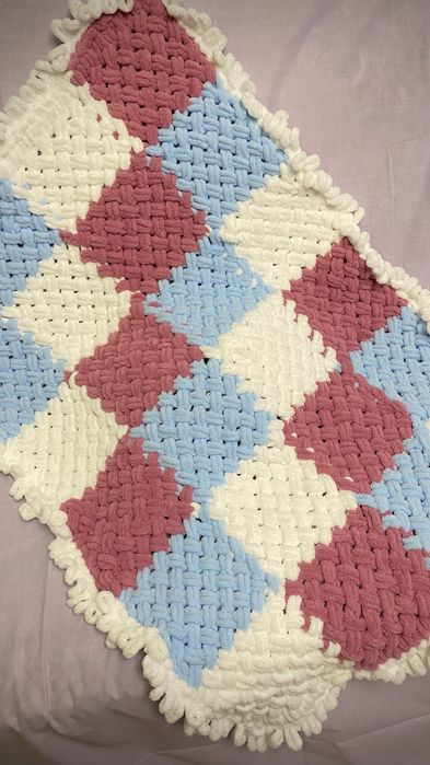 Плед дитячий трикольоровий